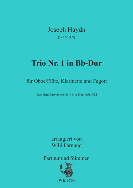 Joseph Haydn - Trio Nr. 1 in Bb-Dur  für Oboe/Flöte, Klarinette und Fagott